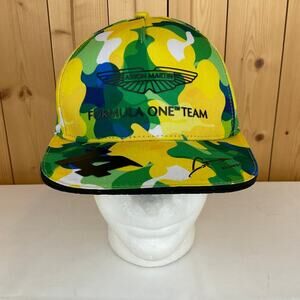 Aston Martin  F1 Fernando Alonso Brazil GP Hat, Green/Blue/Yellow - One Size
